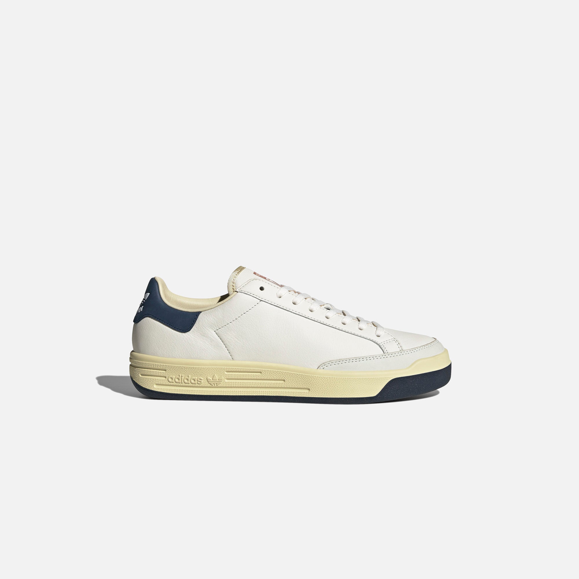 Adidas Consortium Rod Laver Lux Leather Sneakers - White & Collegiate Navy Men's Tennis Shoes | Perfect for Casual Wear, Gym & Street Style Fashion