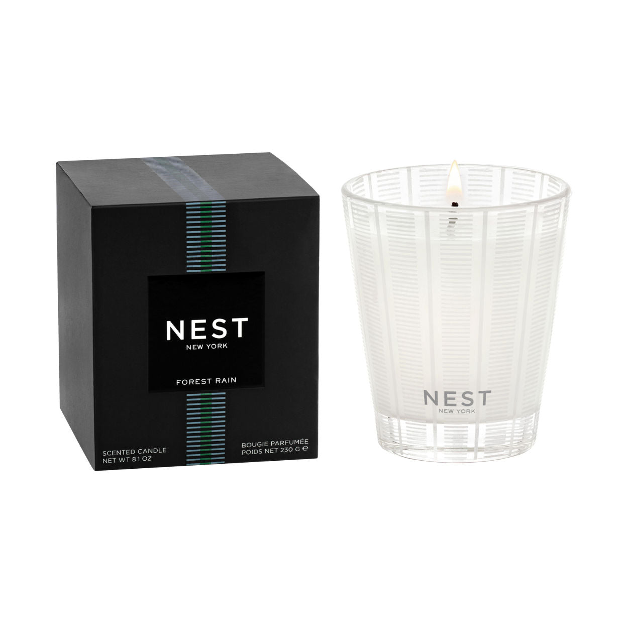Forest Rain Scented Soy Candle - Natural Aromatherapy for Relaxation & Stress Relief - Perfect for Home, Spa, and Meditation