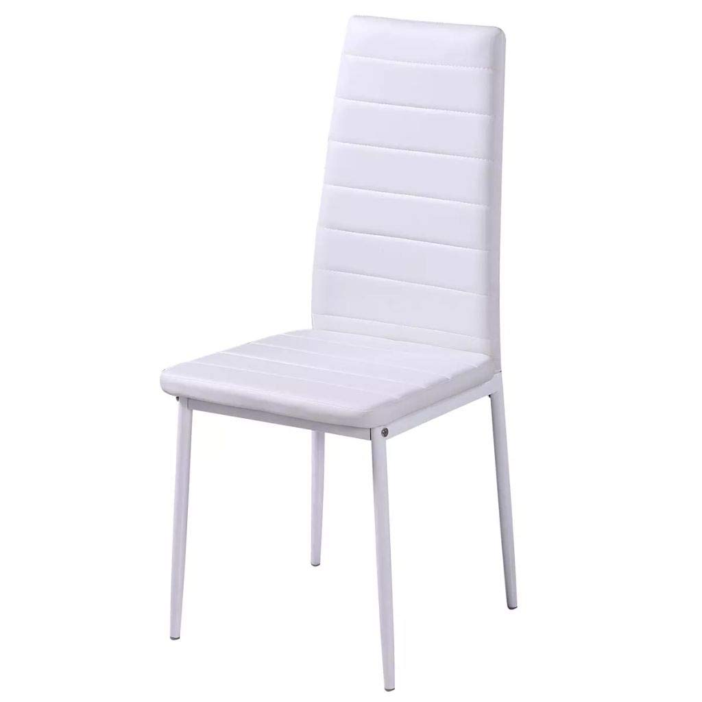 Elegant Tempered Glass Dining Table Set with PU Leather Chairs - Perfect for Kitchen, Breakfast Nook, Living Room & Bar | Modern Home Decor for Entertaining & Family Meals