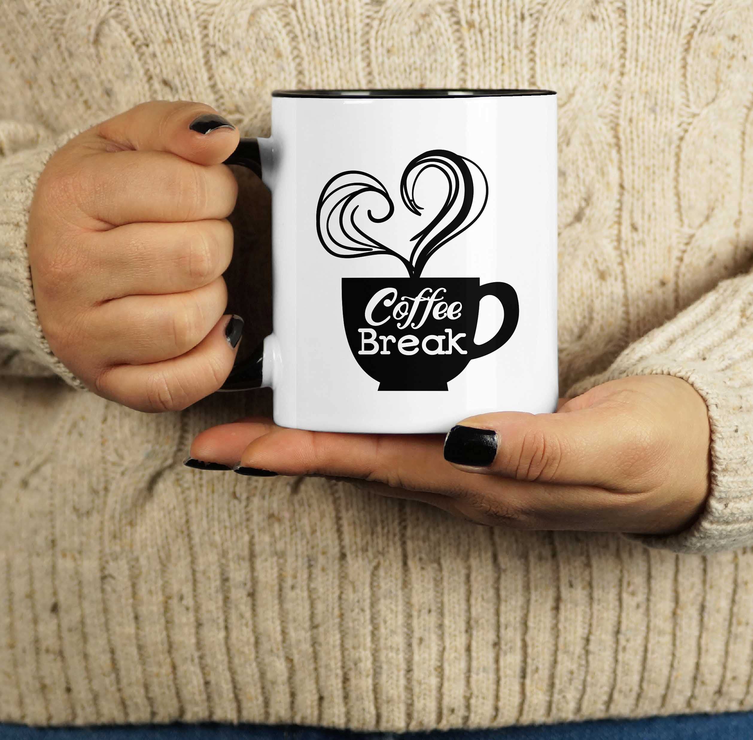 11 Oz Ceramic Coffee Mug - Perfect Gift for Coffee Lovers, Coworkers & Boss - Black - Ideal for Office, Home & Gifting