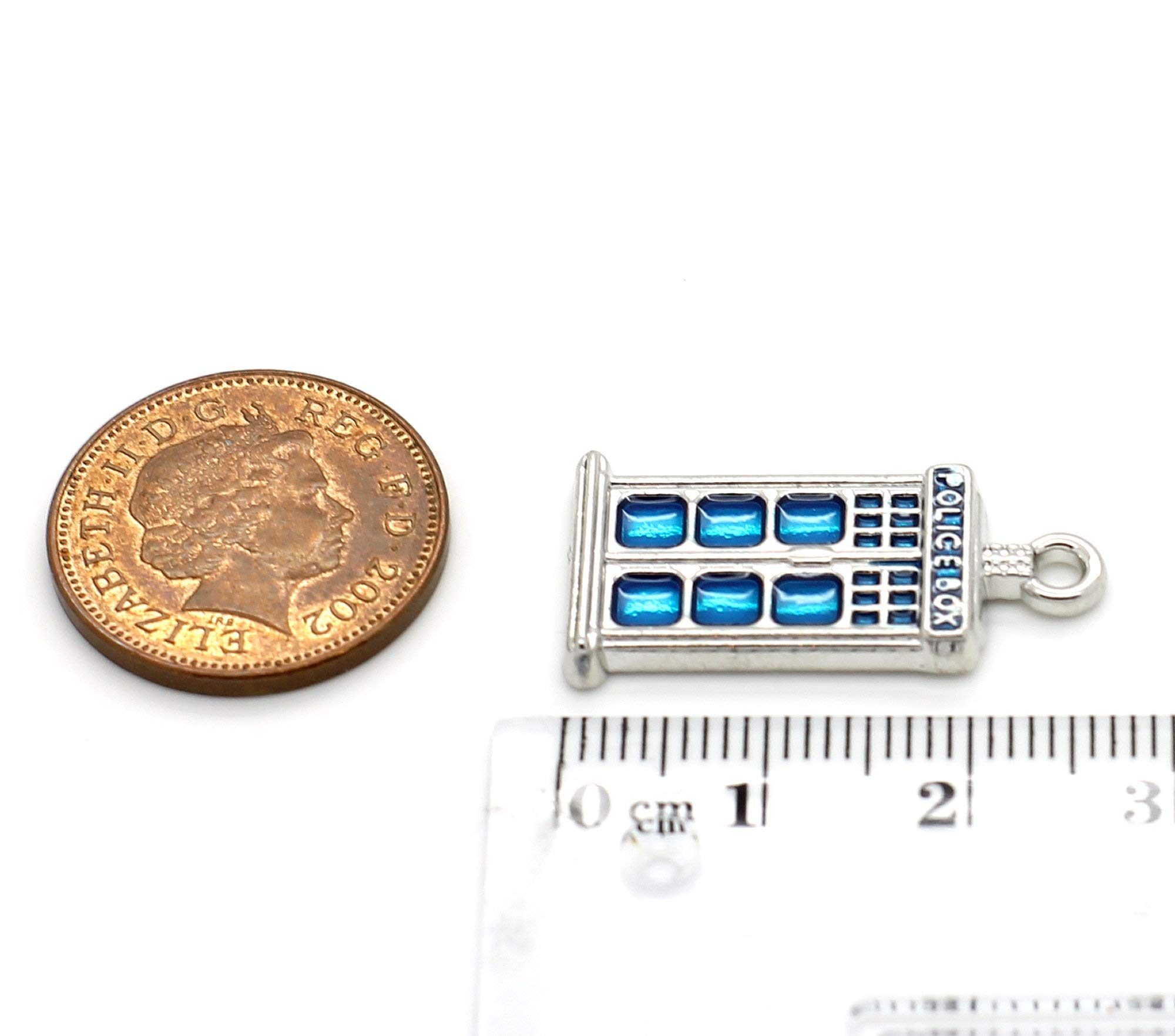 Blue Police Box Pendant Necklace - Genuine Leather Chain - Perfect for Doctor Who Fans & Sci-Fi Cosplay Gifts