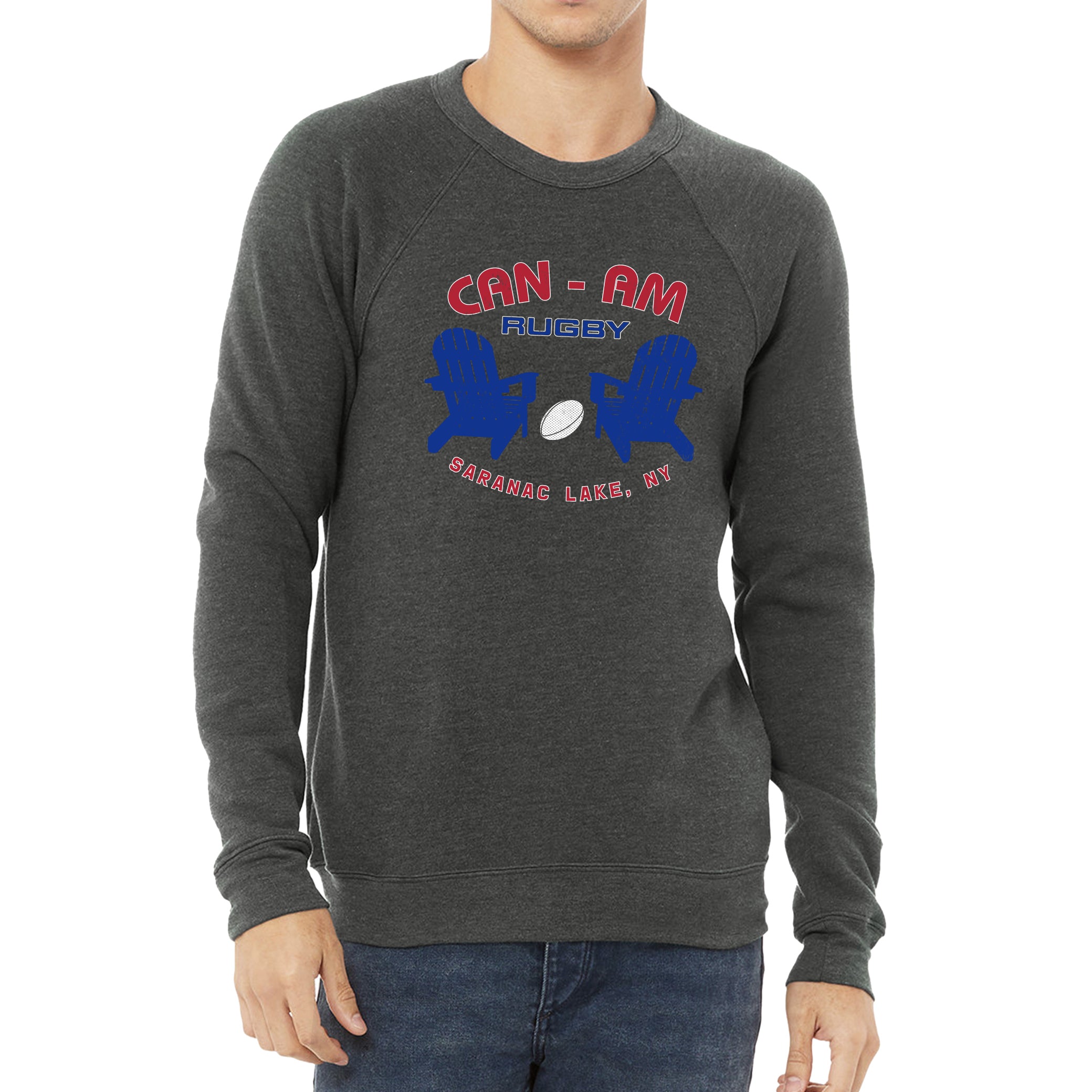 Can Am Adirondack Chairs Crewneck Sweatshirt - Comfortable Pullover Hoodie for Outdoor Enthusiasts | Perfect for Camping, Backyard Relaxation & Patio Lounging
