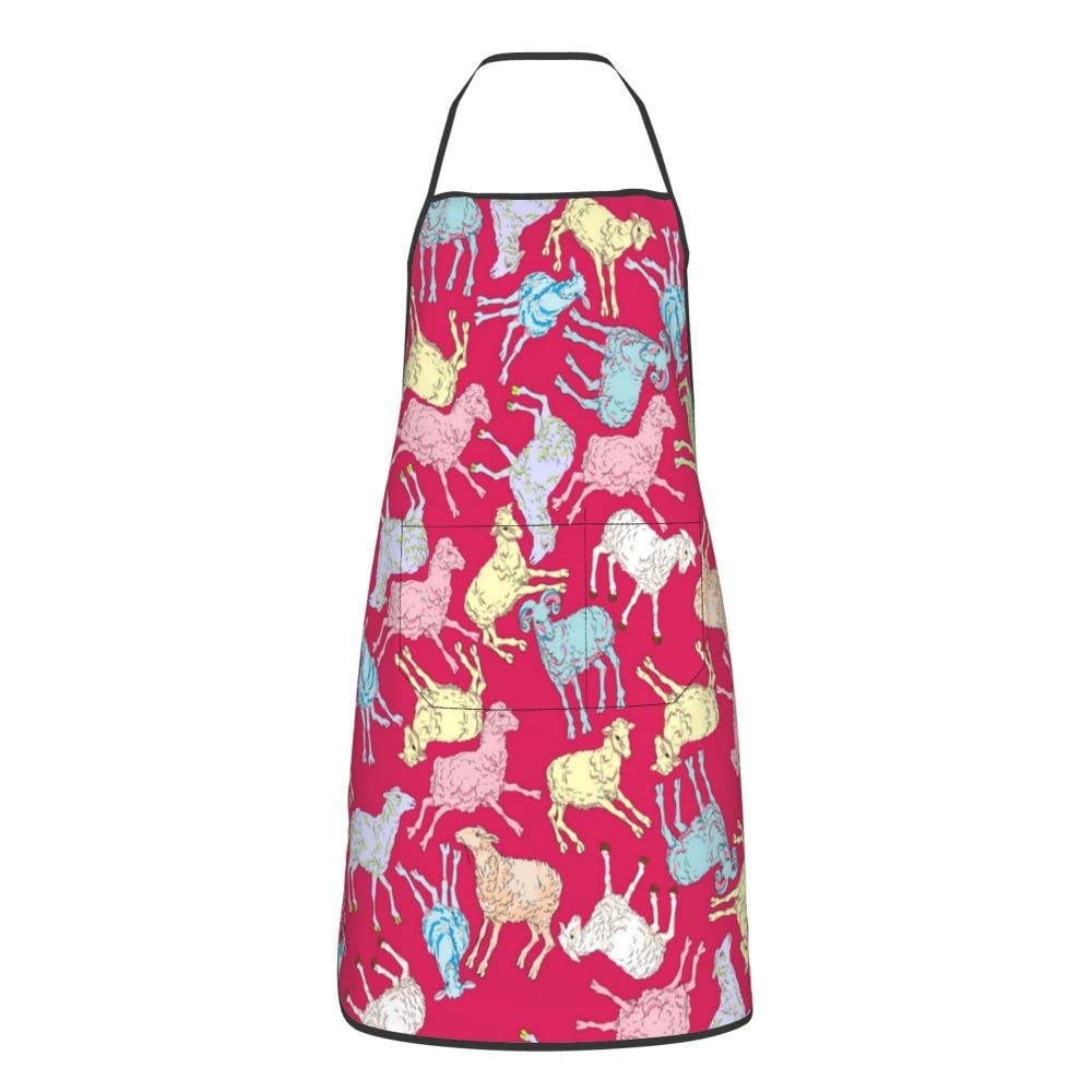 Premium Bib Aprons with 2 Pockets - Adjustable Cooking Kitchen Aprons for Men & Women - Ideal for BBQ, Baking, Grilling & Restaurant Use