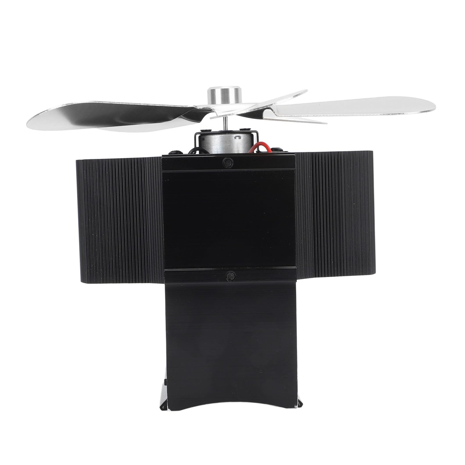 Heat Powered Stove Fan - 5 Blade Wood Burning Fireplace Fan (Silver) for Efficient Heating