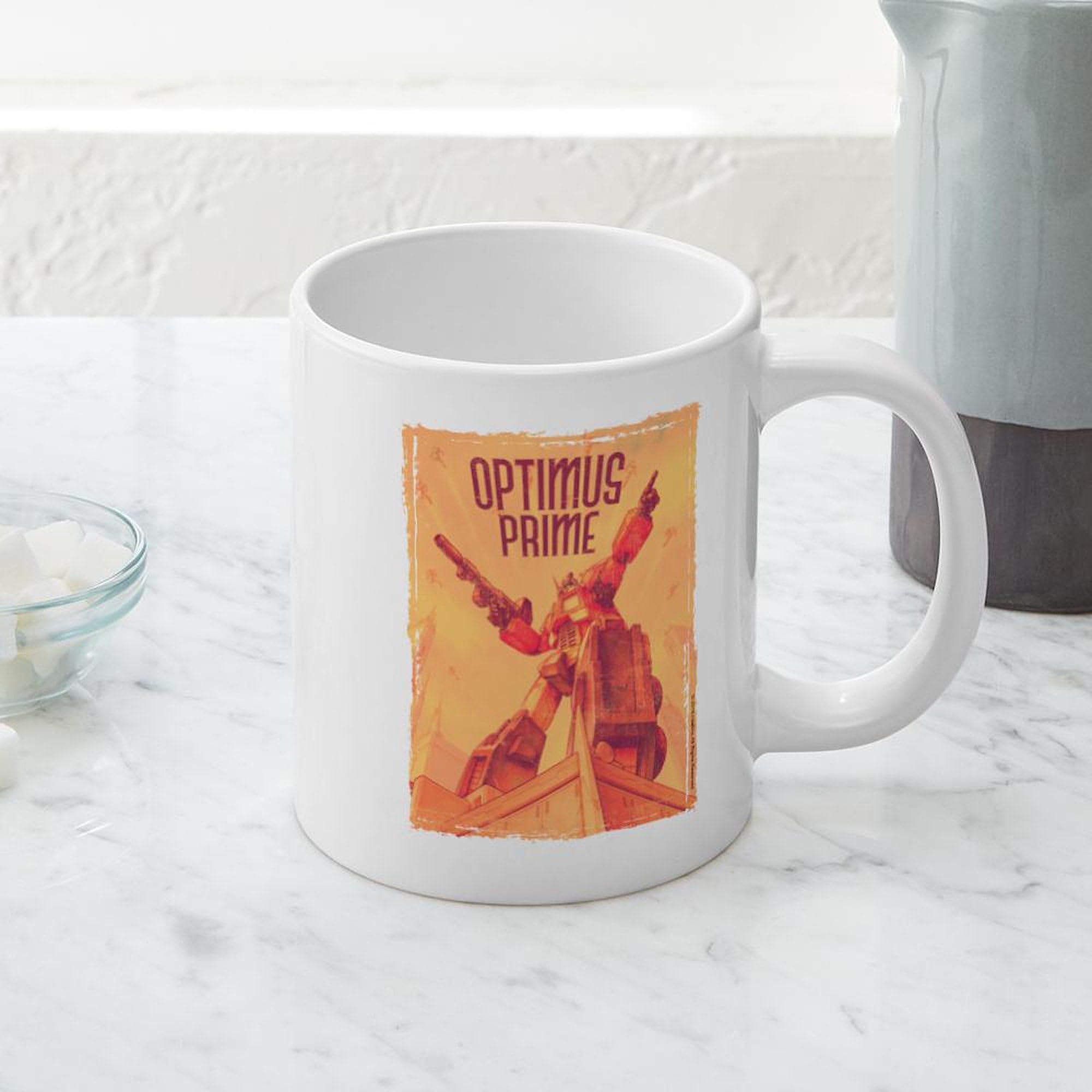 Optimus Prime Coffee Mug 20 oz - Large Ceramic Mega Mug for Coffee, Tea & Hot Drinks - Perfect for Home, Office & Gifts - Transformers Themed Collectible Cup