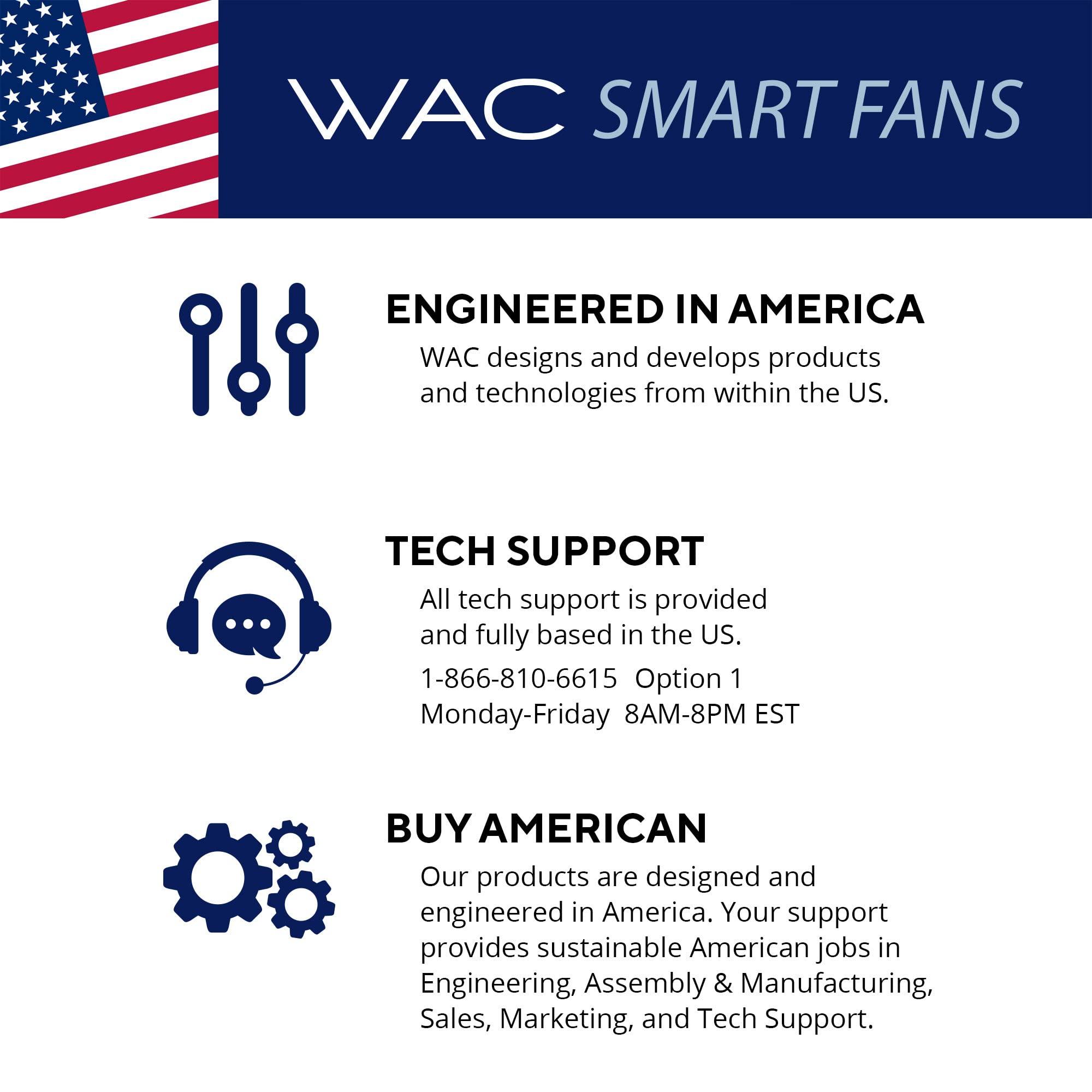 Smart Ceiling Fan with Remote - WAC Mocha XL 66