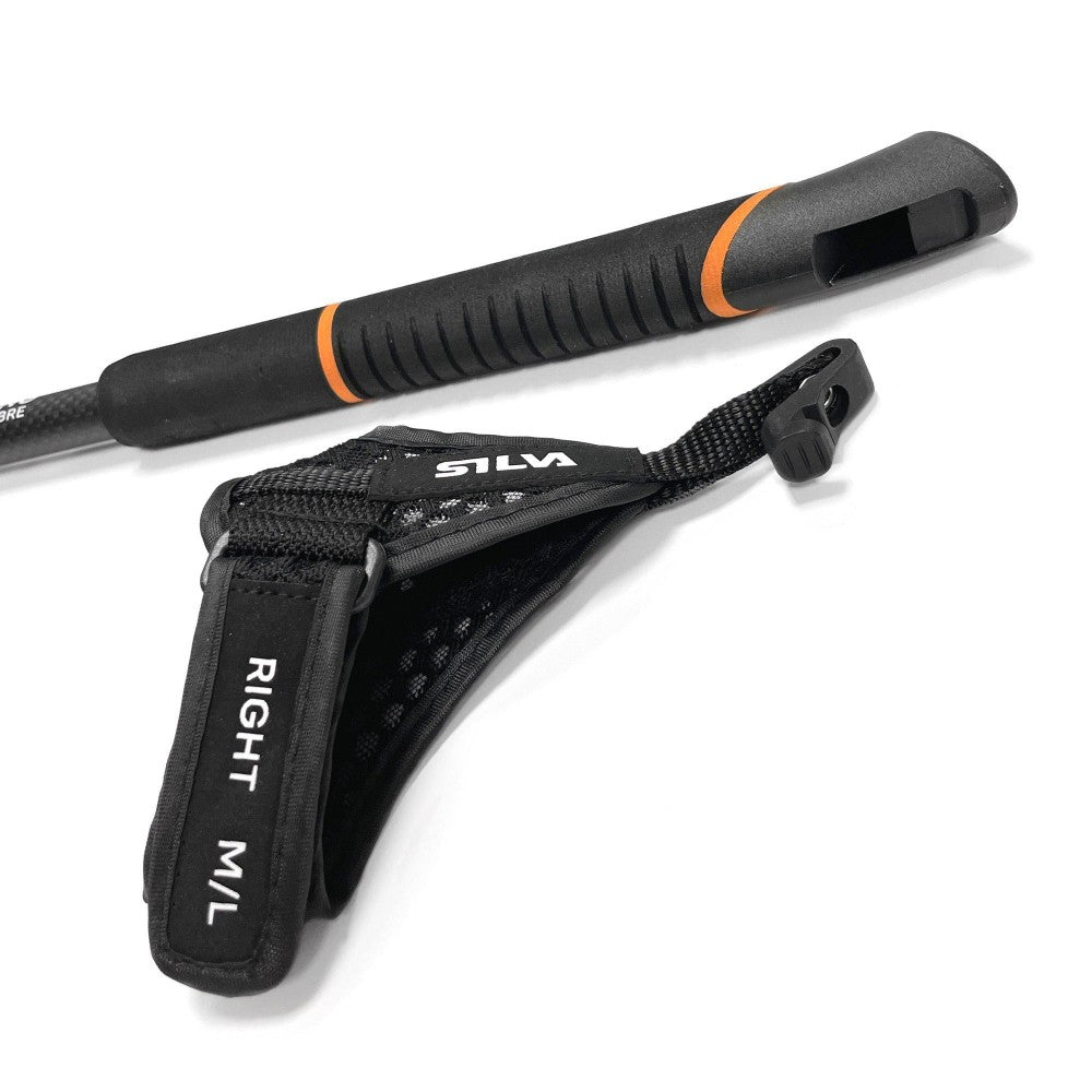 Silva Carbon Fiber Running Poles - Lightweight & Durable Trekking Hiking Sticks for Trail Running, Backpacking & Outdoor Adventures