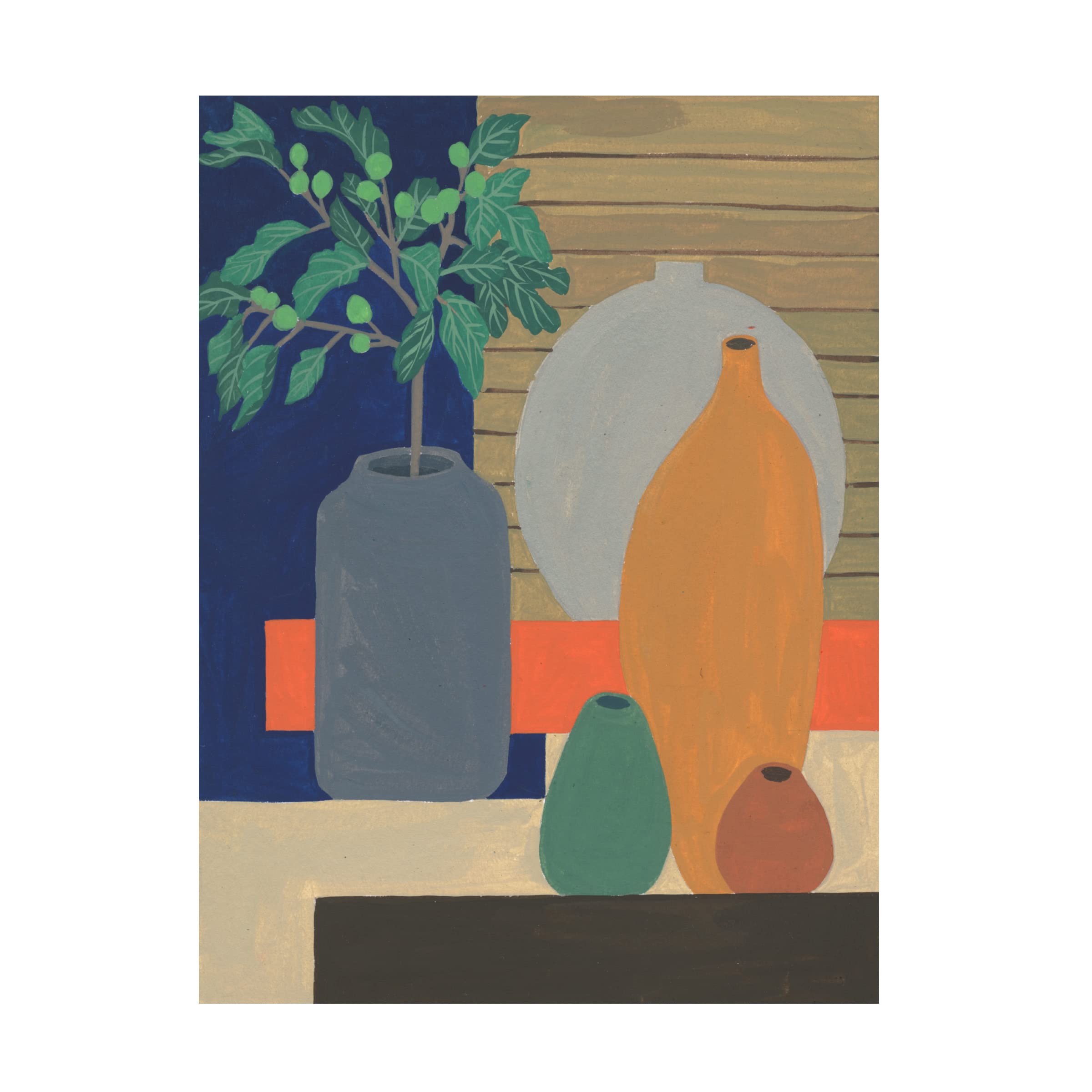 Trademark Fine Art 'Vases on a Shelf III' Canvas Wall Art by Melissa Wang - Perfect for Living Room, Bedroom & Office Decor