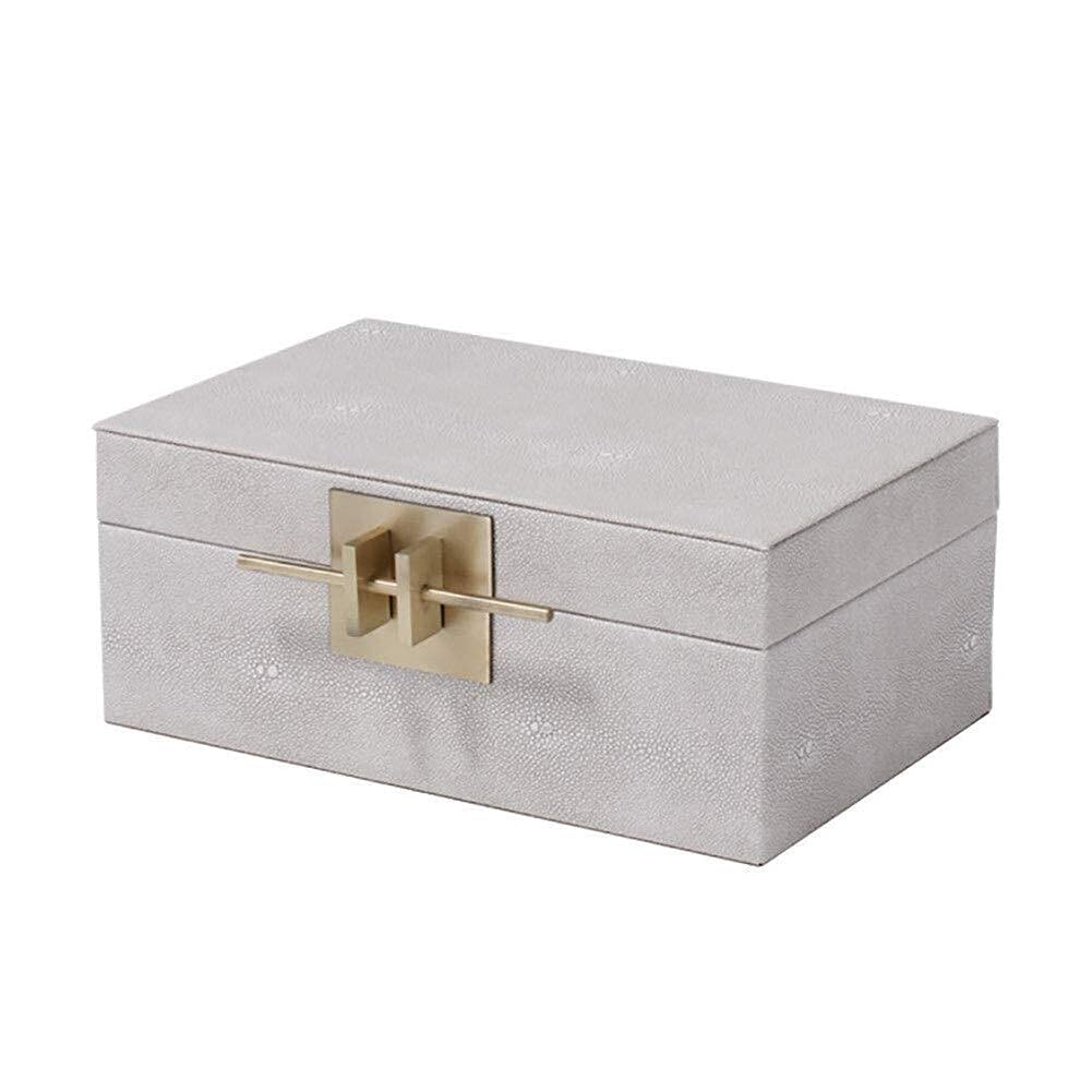 Premium Leather Jewelry Box Organizer - Mini Travel Case for Rings, Earrings & Necklaces with Soft Suede Lining (Gray) - Perfect for Home Storage, Gifts & On-the-Go Accessories