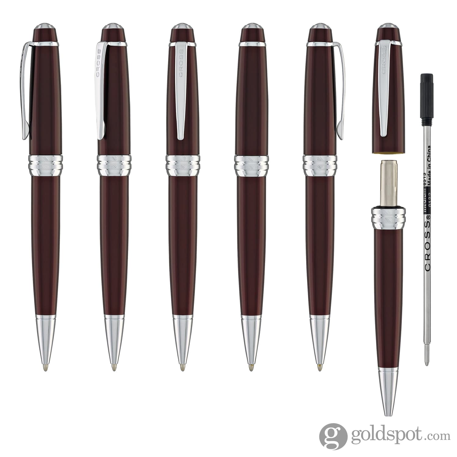 Premium Cross Bailey Ballpoint Pen - Red Lacquer Finish - Smooth Writing for Office, School & Gifts - Elegant Business & Everyday Use
