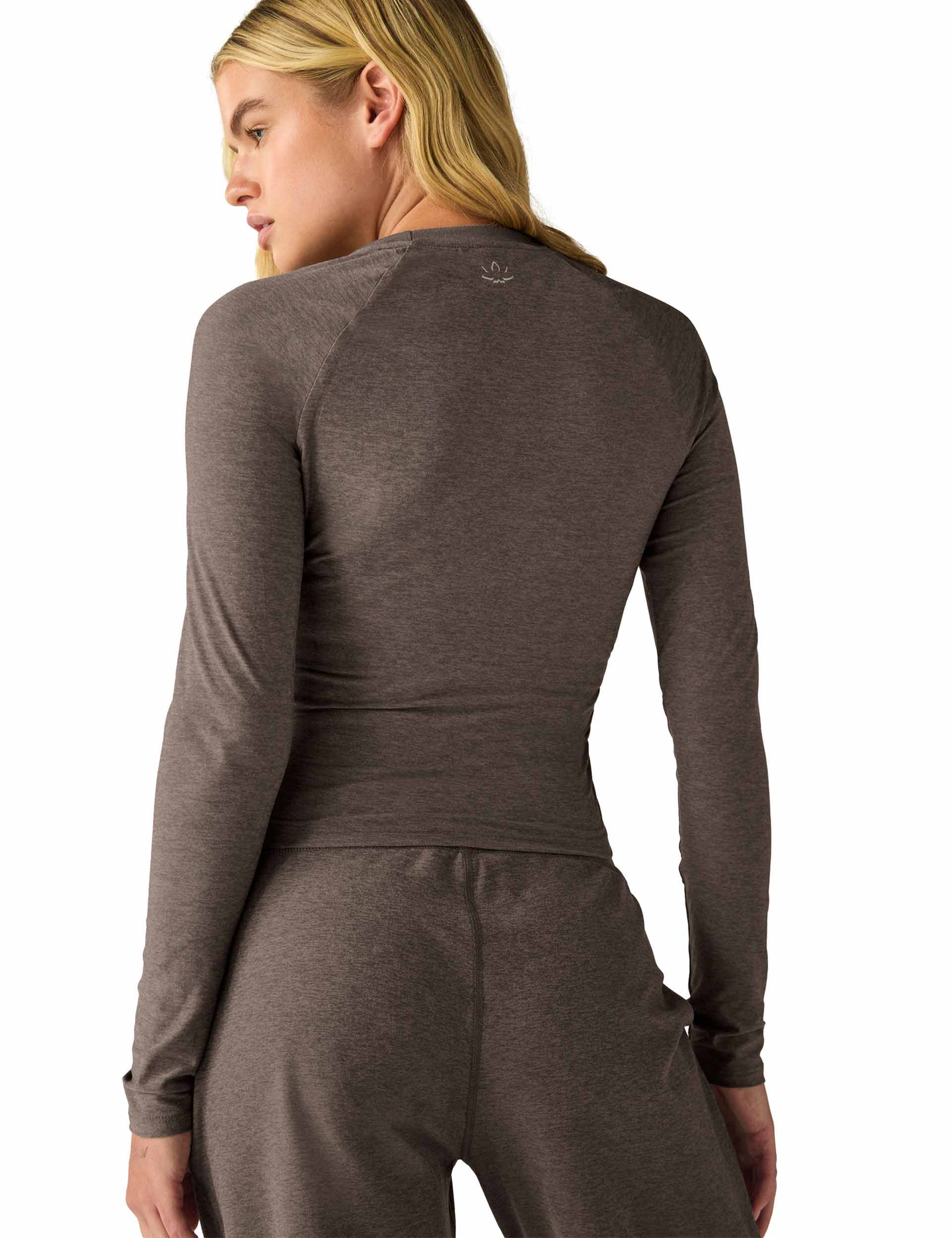 Featherweight Your Fit Long Sleeve Top - Soft Umber Heather | Comfortable Workout & Yoga Shirt for Women