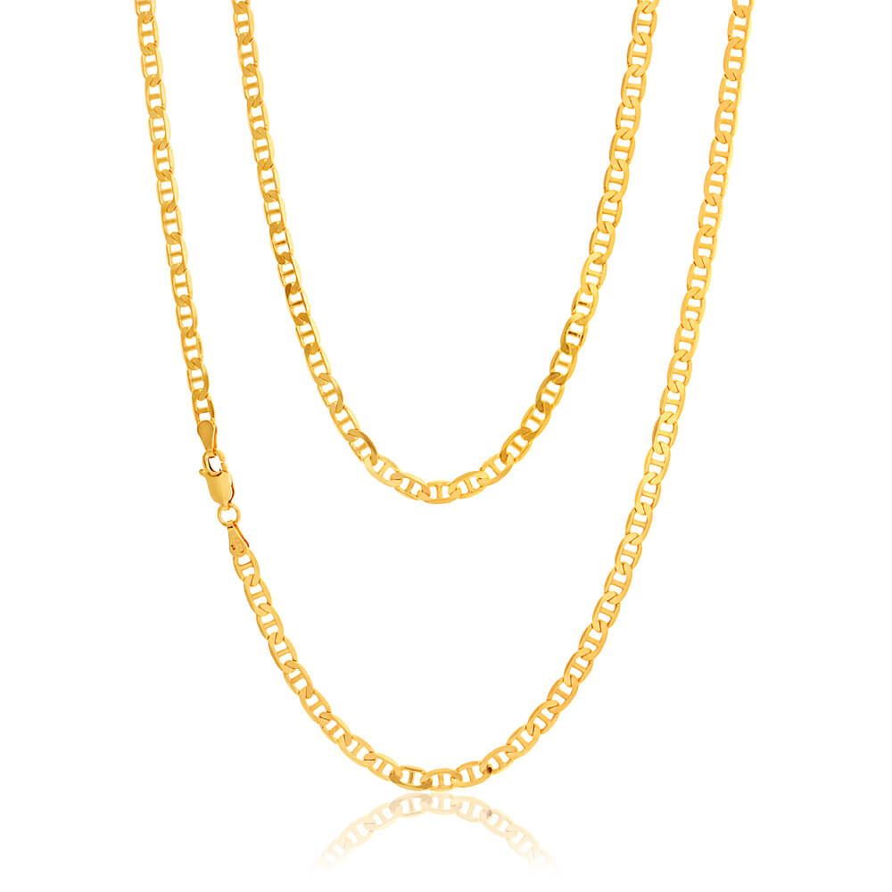 9ct Superb Yellow Solid Gold Anchor 70cm Chain - Elegant Jewelry for Women, Perfect for Gifts, Parties & Everyday Wear