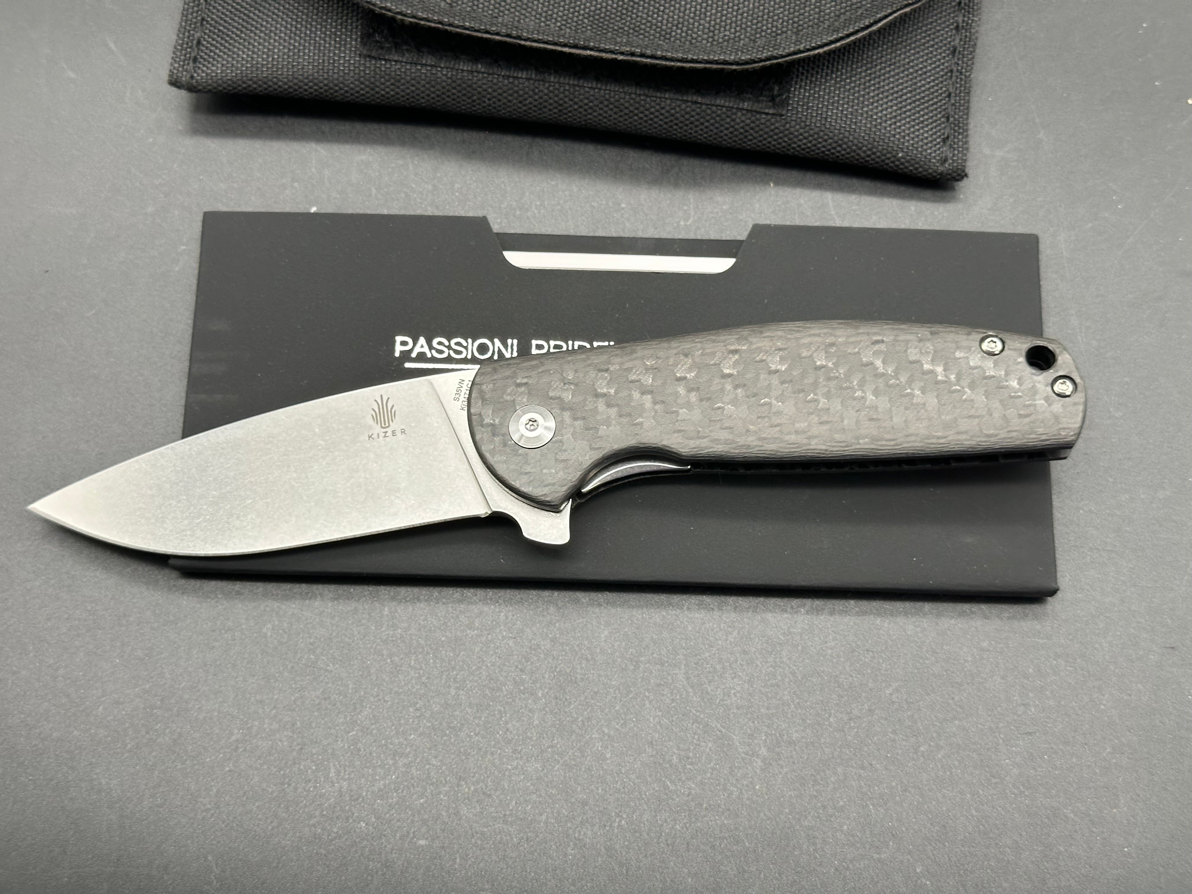 Kizer Gemini CF Folding Knife - 3.125
