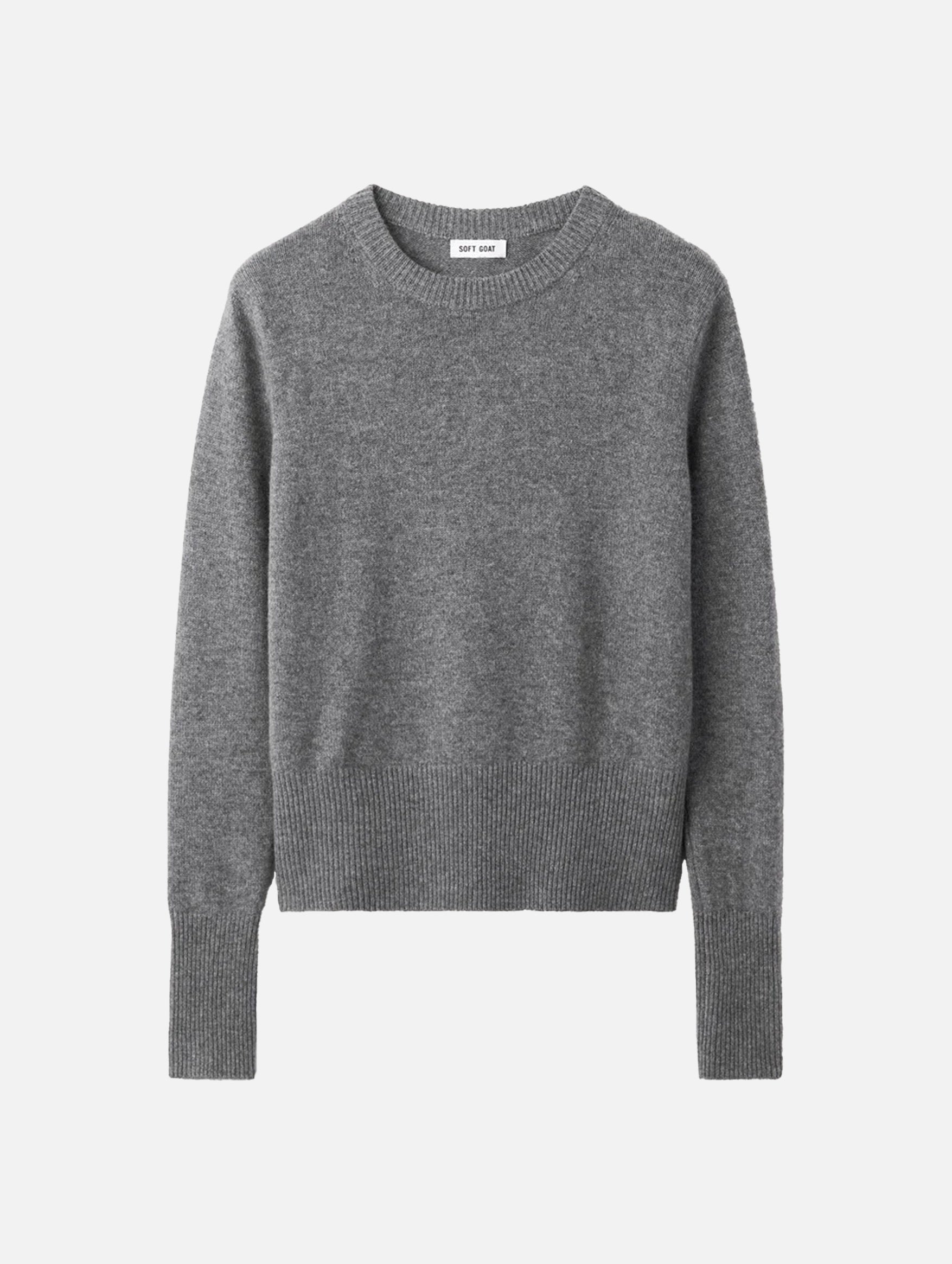 Premium Grey Cashmere Crewneck Sweater for Men & Women - Soft & Warm Winter Pullover for Casual & Office Wear