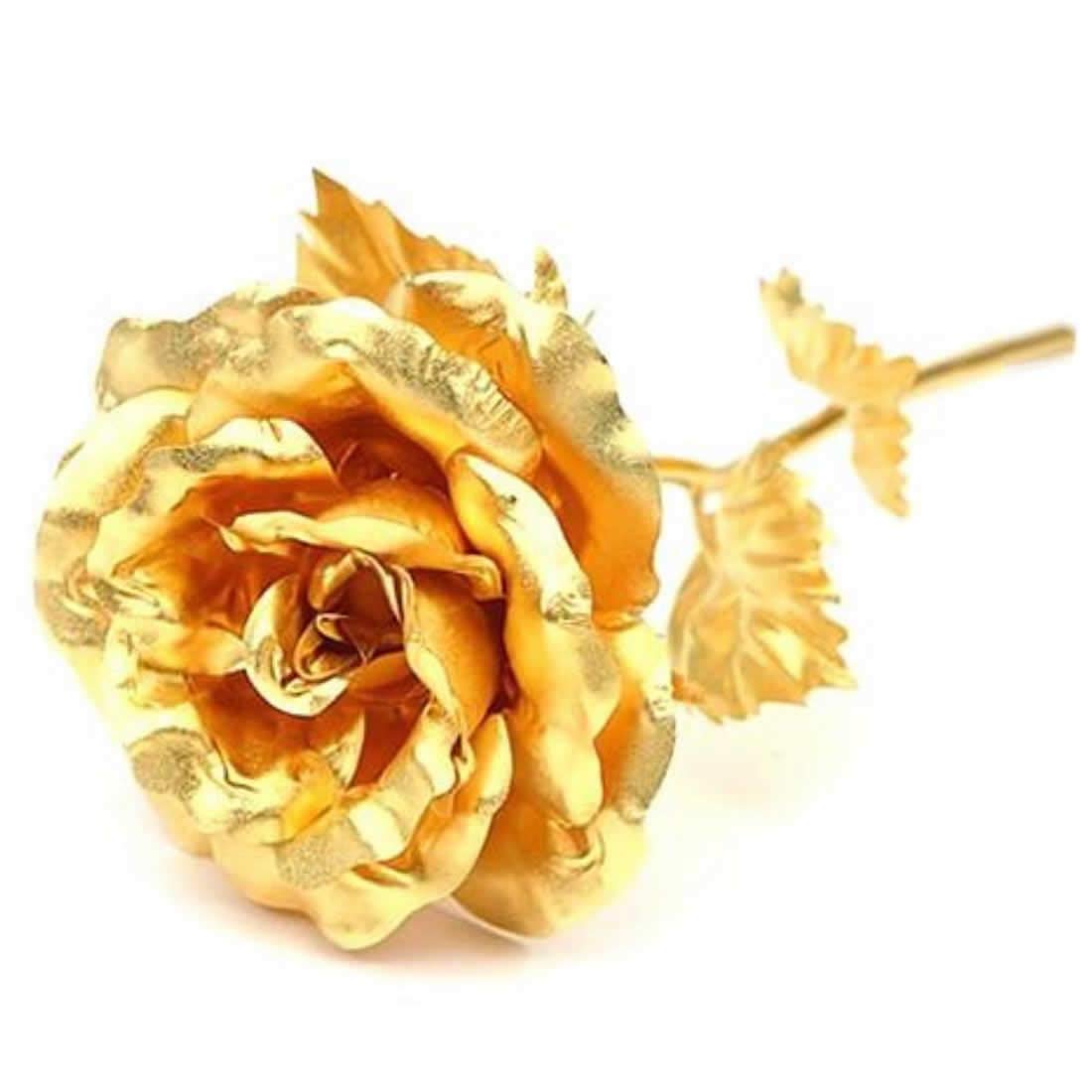 Enchanted Handmade Gold Foil Artificial Forever Rose Flower - Galaxy Eternity Rose - Substitute for Preserved Rose - Best Gift for Mother's Day, Anniversary, Valentine's Day - Perfect for Women, Daughter, Girlfriend - Romantic Home Decor & Special Occasion Gift