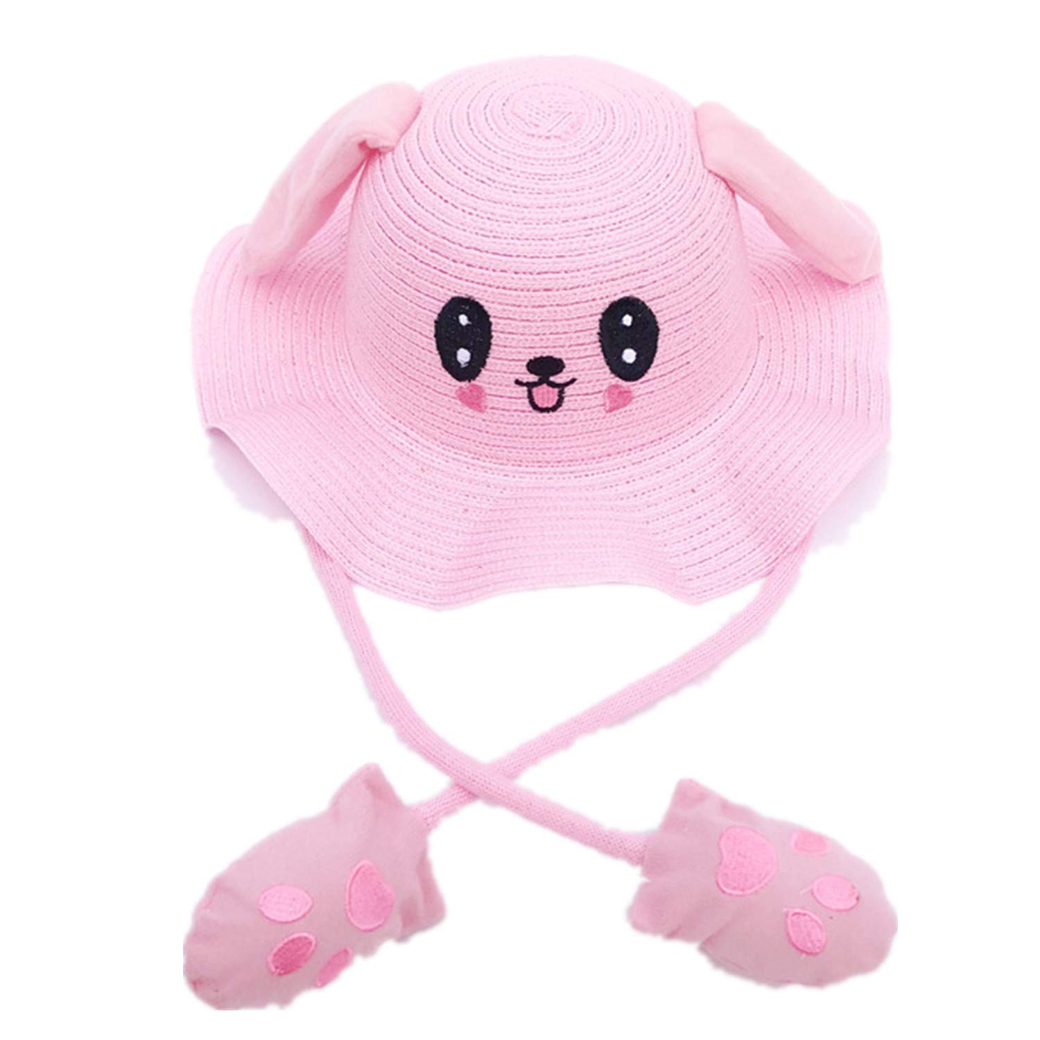 JJEUWE Kids Bunny Fisherman Hats with Movable Ears - Cute Easter Bunny Costume Accessories for Girls Boys, Perfect for Easter Party, Spring Festival, Photo Props and Dress Up Play