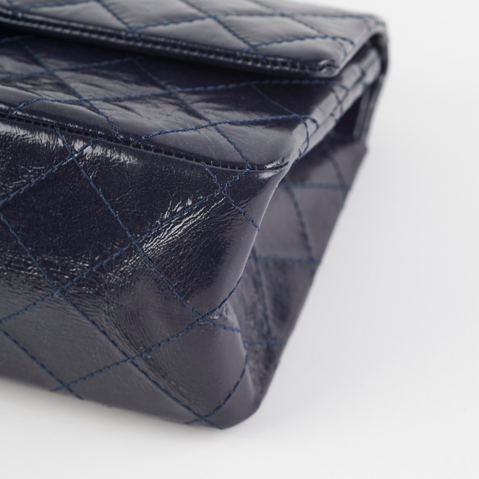Chanel Reissue 226 Handbag - Shiny Navy Blue Calfskin Leather Crossbody Bag for Women | Perfect for Work, Evening Events & Luxury Fashion Accessories