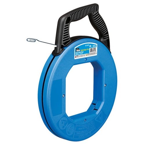 Ideal 31-057 240FT Blued Steel Tuff-Grip Fish Tape - Heavy Duty Electrical Wire Pulling Tool for Conduit & Cable Installation (Professional Electrician Use)