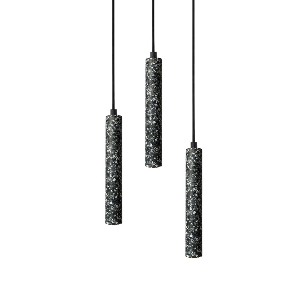 Modern Concrete Pendant Lights - Industrial Style Hanging Fixtures for Kitchen Island, Dining Room & Bedroom - Dimmable Edison Bulb Compatible