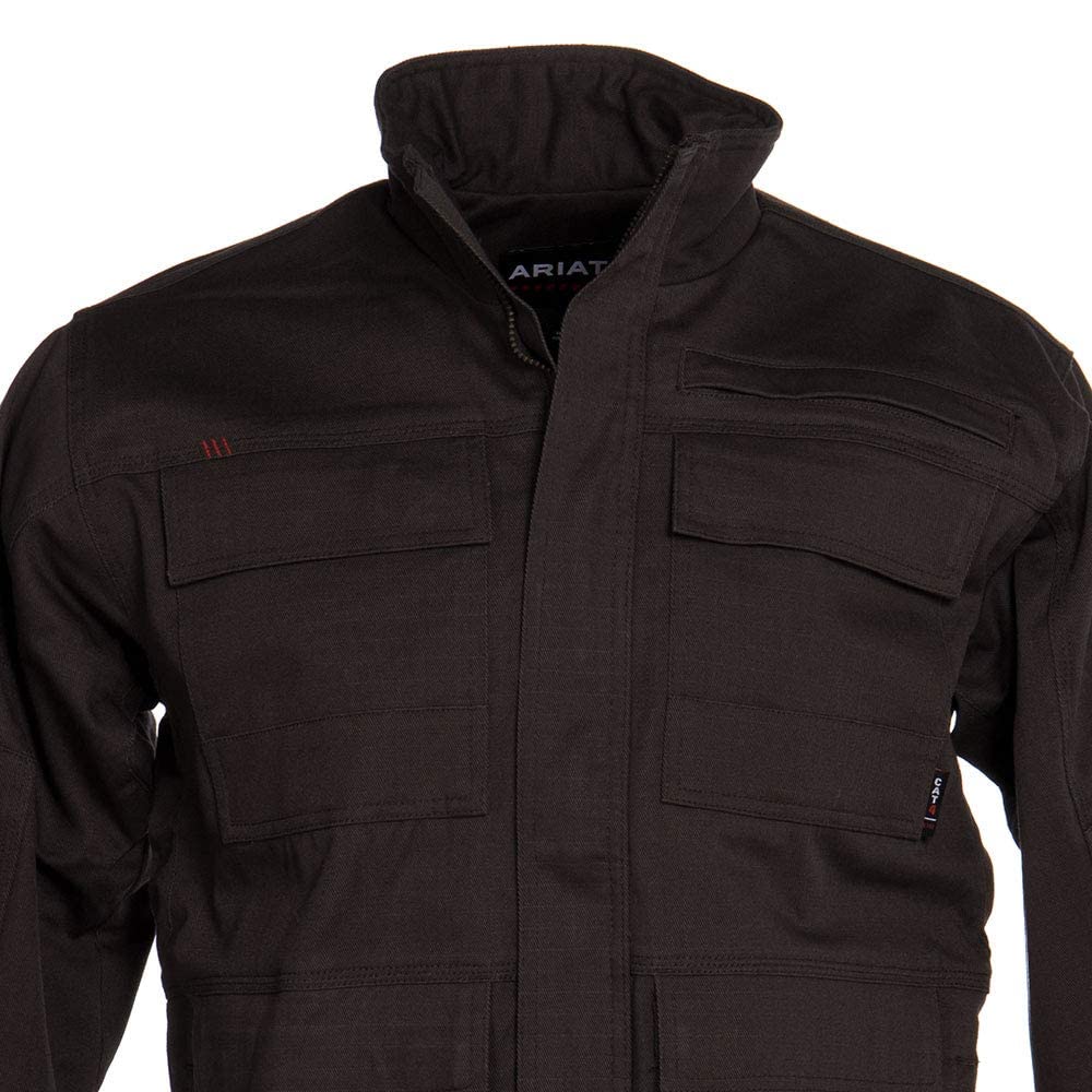 ARIAT Men's FR Canvas Stretch Jacket - Flame Resistant Workwear for Construction & Outdoor Activities | Durable & Comfortable for Ranch, Oilfield & Heavy Duty Jobs
