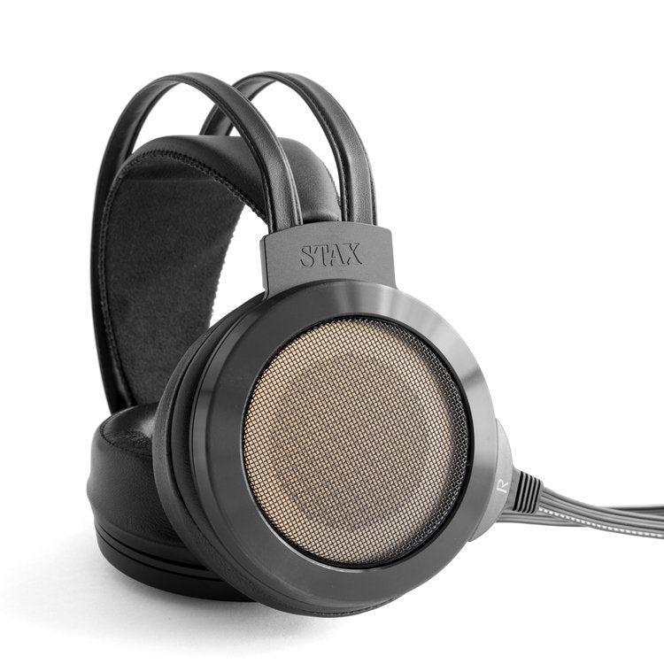 STAX SR-007A Silver Electrostatic Headphones - Premium Open-Back Audiophile Headset for Studio & Home Listening - Open Box Condition