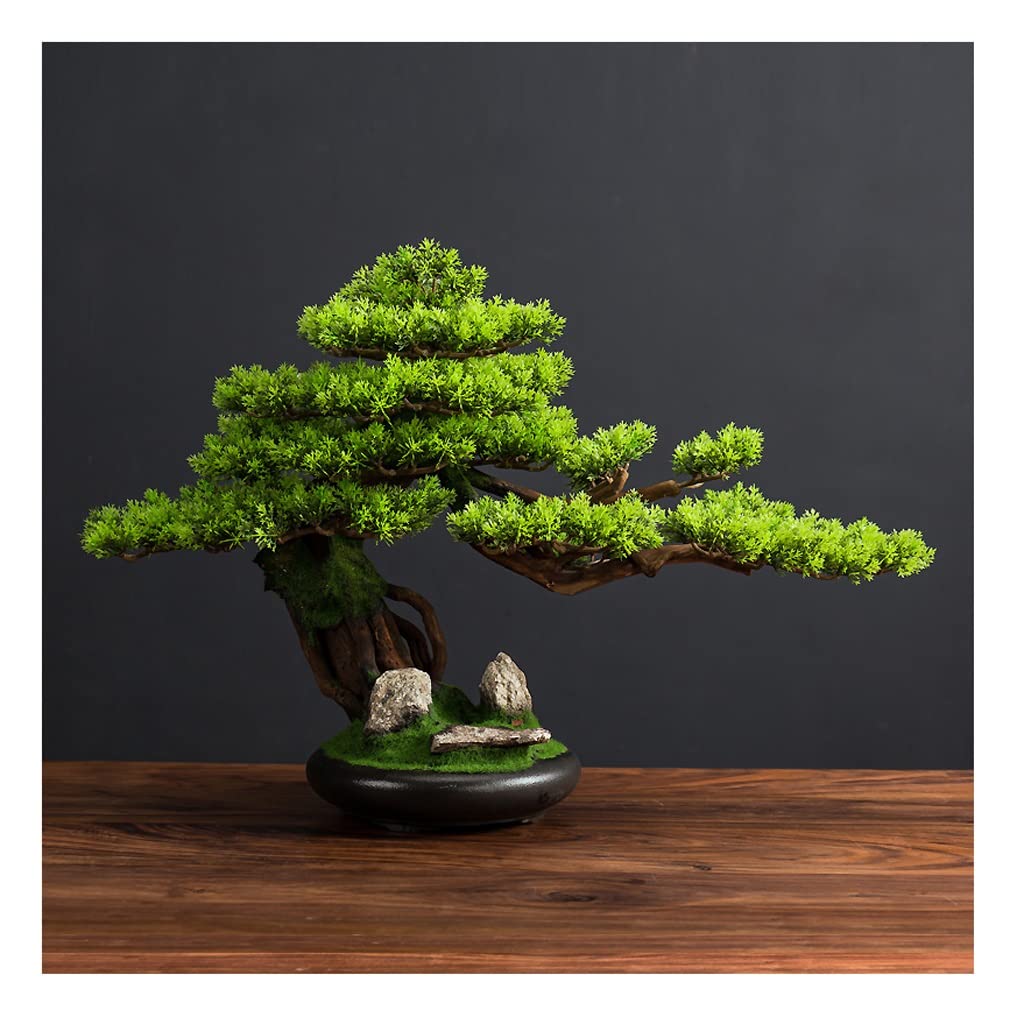 Lifelike Artificial Bonsai Tree - Mini Zen Pine for Home Office Desk Decor | Simulation Plant for Hotel, Party & Festival Decoration | Perfect for Meditation Spaces & Japanese-Inspired Interiors