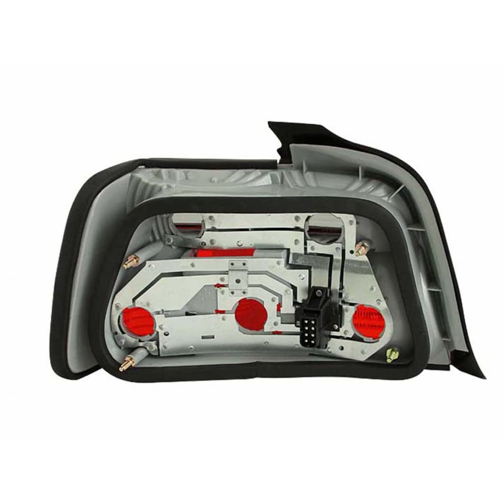 ANZO Red/Smoke LED Tail Lights for BMW 318i E36 Sedan (1992-1998) | 221200 - Upgrade Your Car's Style & Safety for Night Driving