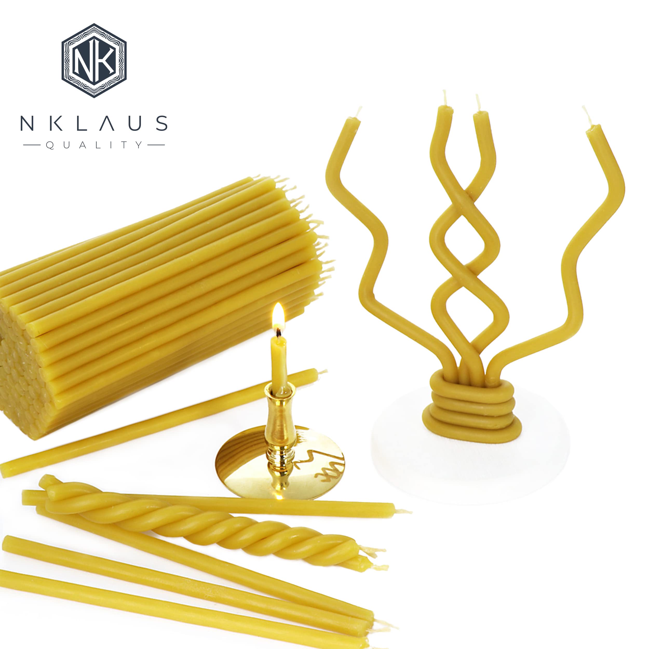 Premium 1980g Beeswax Altar Candles - Church Quality Thin Ritual Candles (500 Count) for Religious Ceremonies, Meditation & Home Decor - 36261