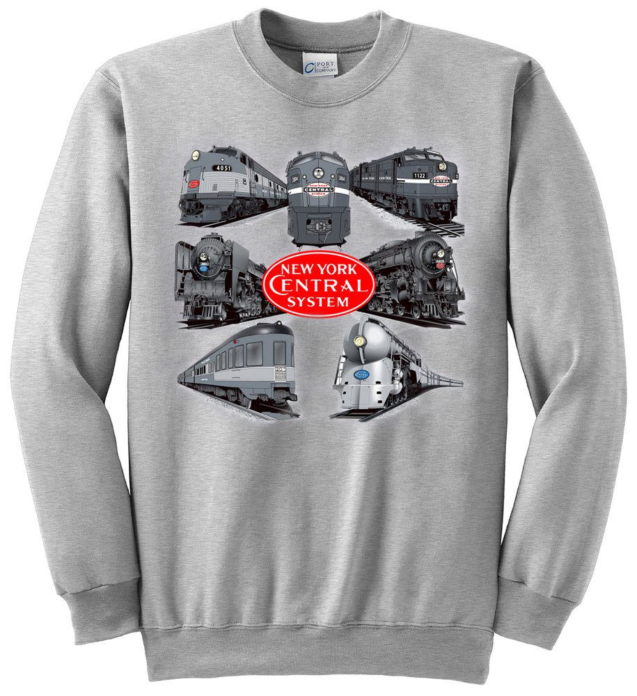 Vintage New York Central Railroad Sweatshirt - Authentic Railroad Apparel | Unisex Pullover Hoodie for Train Enthusiasts & History Buffs | Perfect for Casual Wear, Railfan Events & Retro Fashion
