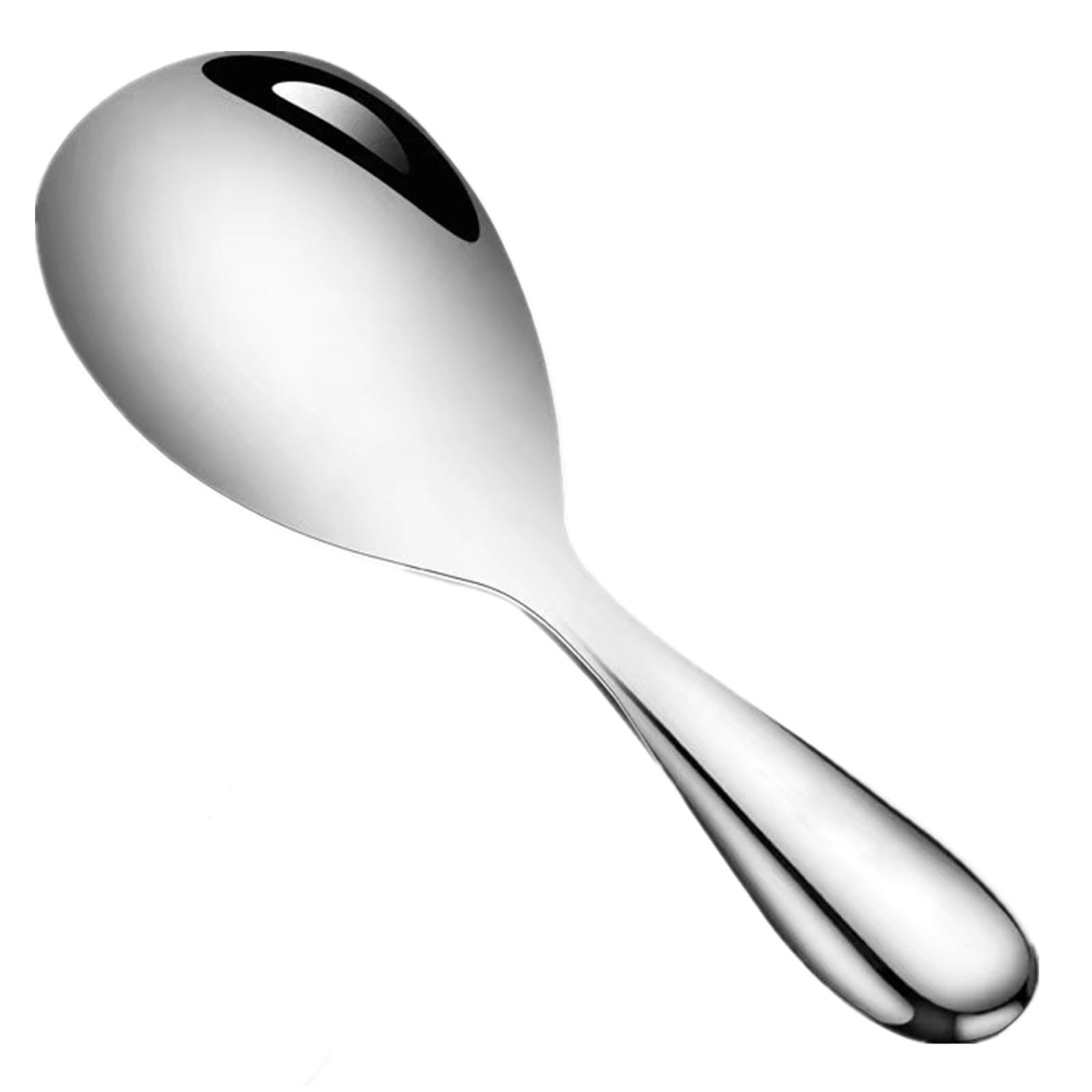 Premium Stainless Steel Rice Spoon - Thickened Non-Stick Rice Paddle & Scooper - Easy to Clean Kitchen Utensil for Cooking, Serving Rice - Perfect for Home, Hotel & Restaurant Use