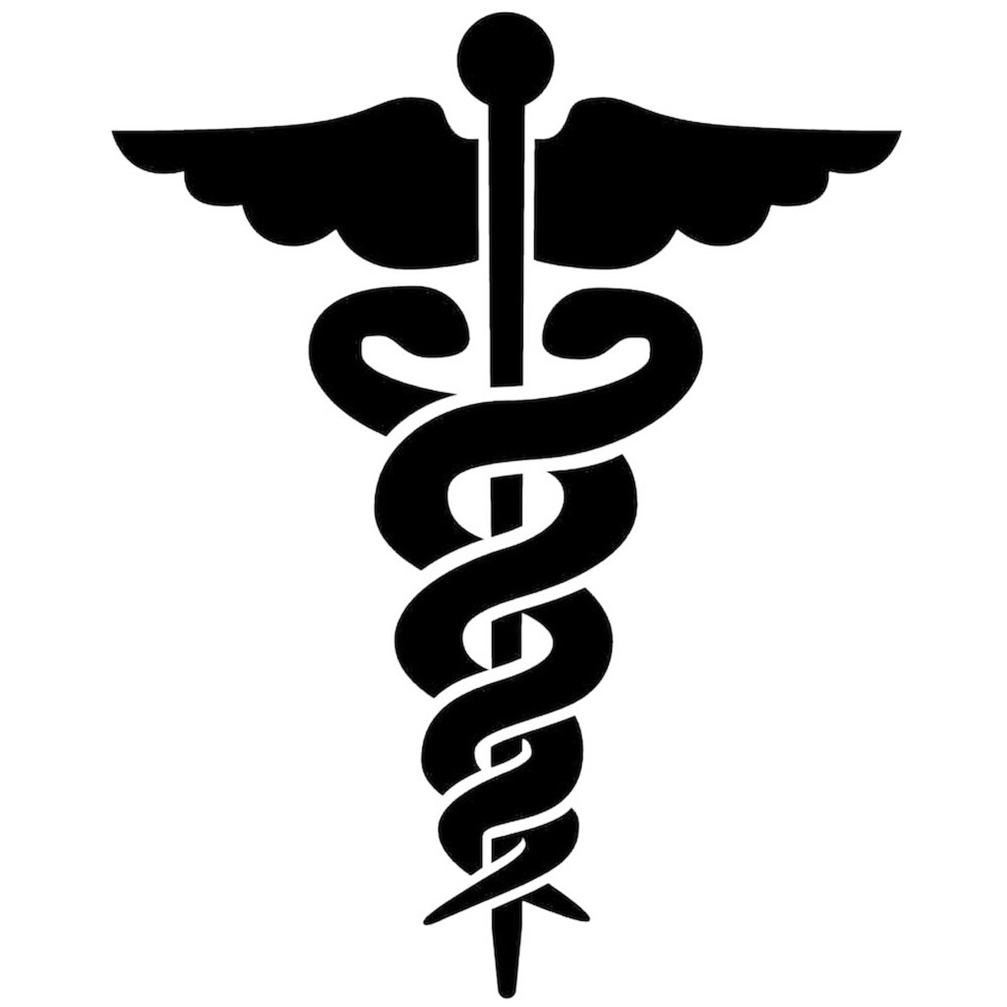 Caduceus Medical Symbol Sticker - 3