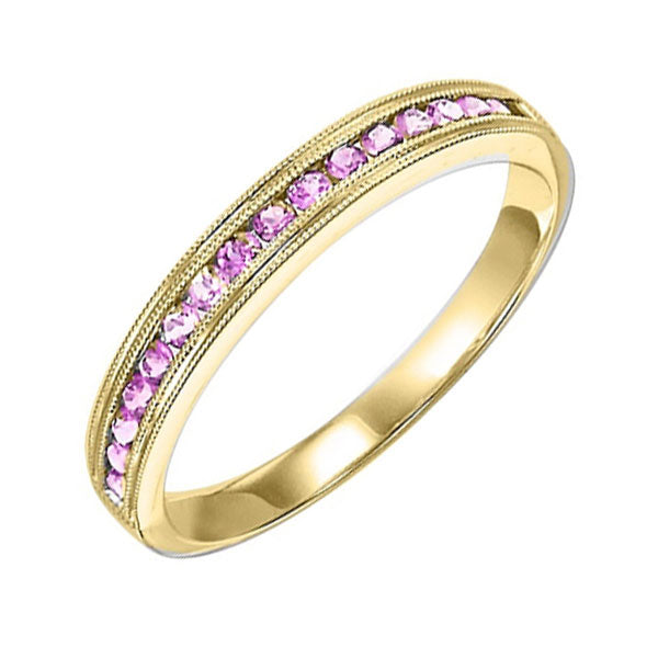 14K Yellow Gold Pink Sapphire Ring (1/3 CTW) - Elegant Jewelry for Engagement, Anniversary & Special Occasions