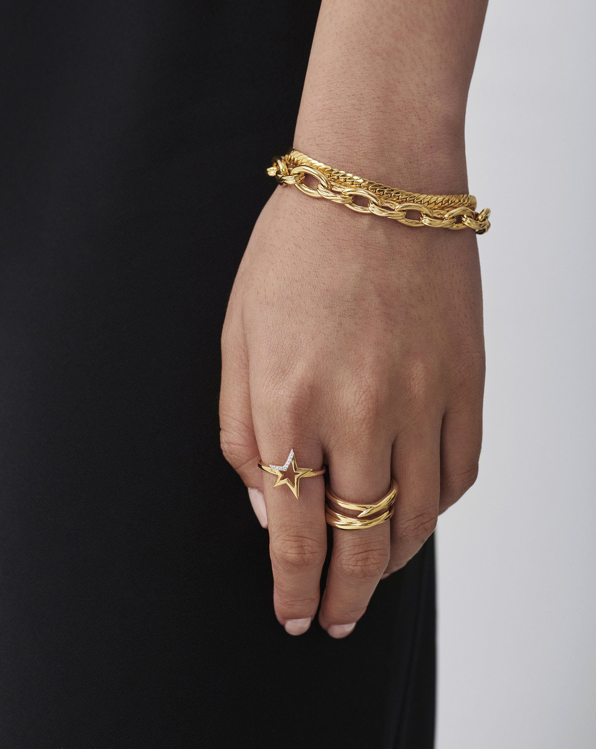 Celestial Pave Star Ring - 18k Gold Vermeil & Cubic Zirconia | Elegant Stackable Ring for Women | Perfect for Date Night, Anniversary & Everyday Wear