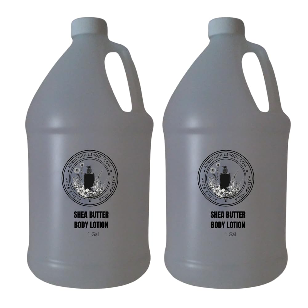 Auburn Hills Green Tea & Bamboo Scented Shea Butter Body Lotion - 1 Gallon (2 Pack) - Hydrating & Moisturizing for Dry Skin - Perfect for Spa, Massage & Daily Skincare Routine