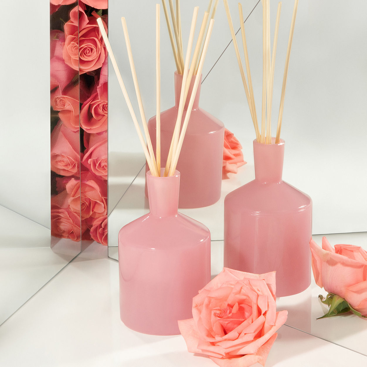 Blush Rose Reed Diffuser - Elegant Home Fragrance Oil Diffuser with Natural Rattan Reeds | Perfect for Living Room, Bedroom & Bathroom Aromatherapy