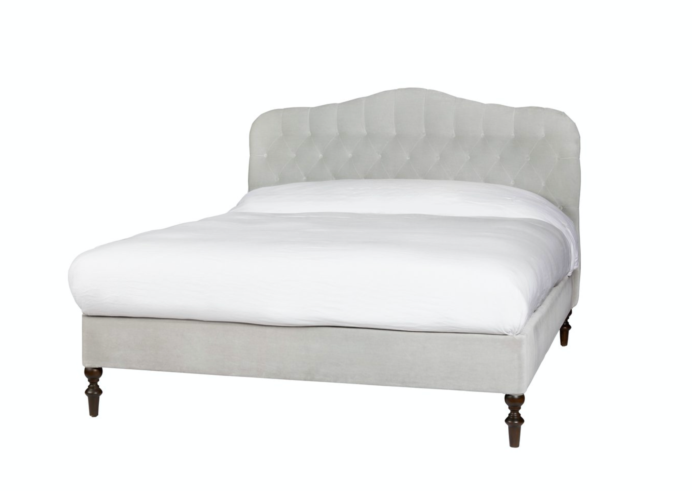 Ohara Bed Frame - Queen Size Platform Bed with Wooden Slats & Sturdy Metal Legs - Modern Minimalist Design for Bedroom, Guest Room, or Dorm