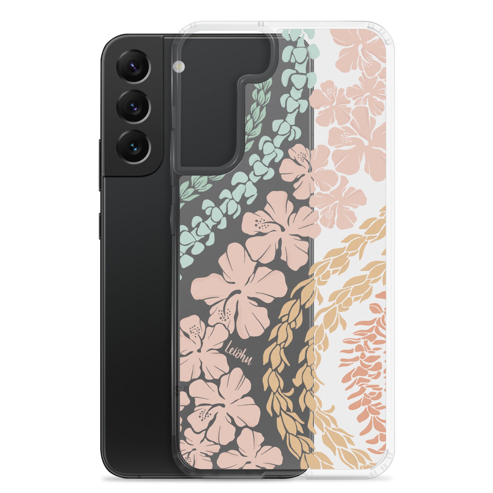 Groovy Lei Clear Protective Case for Samsung Galaxy - Slim & Durable Phone Cover for Everyday Use & Travel