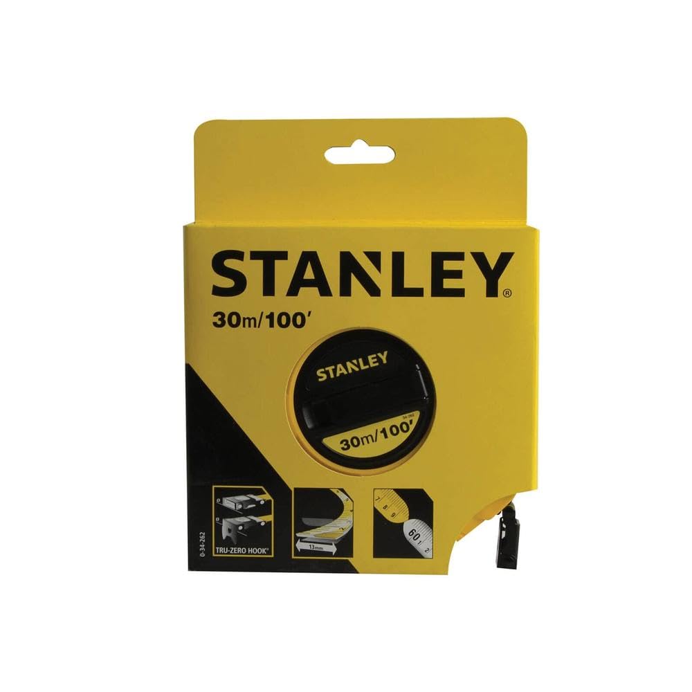 STANLEY 100 ft/30 m Fiberglass Measuring Tape - Heavy Duty, Durable & Waterproof for Construction, Surveying & Outdoor Use
