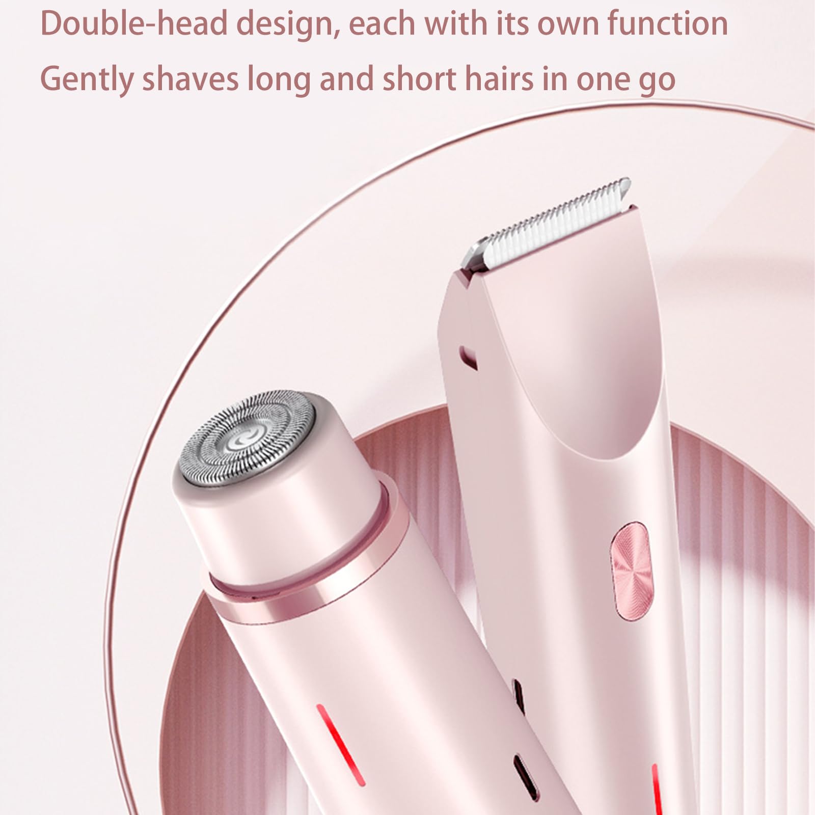 Pink Galaxy 2-in-1 Electric Razor & Bikini Trimmer for Women - Rechargeable Cordless Lady Shaver with Dual Heads for Smooth Skin - Perfect for Travel, Gym & Home Use (Blue)