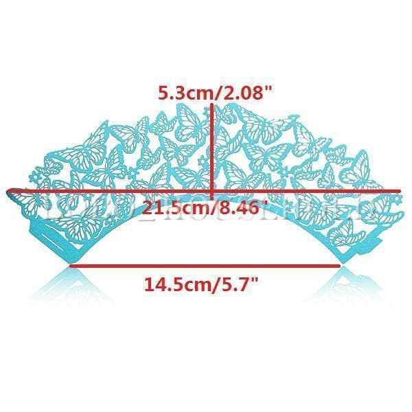 Bright Gold Butterfly Lace Cupcake Wrappers & Liners - Elegant Baking Supplies for Weddings, Birthdays & Special Occasions