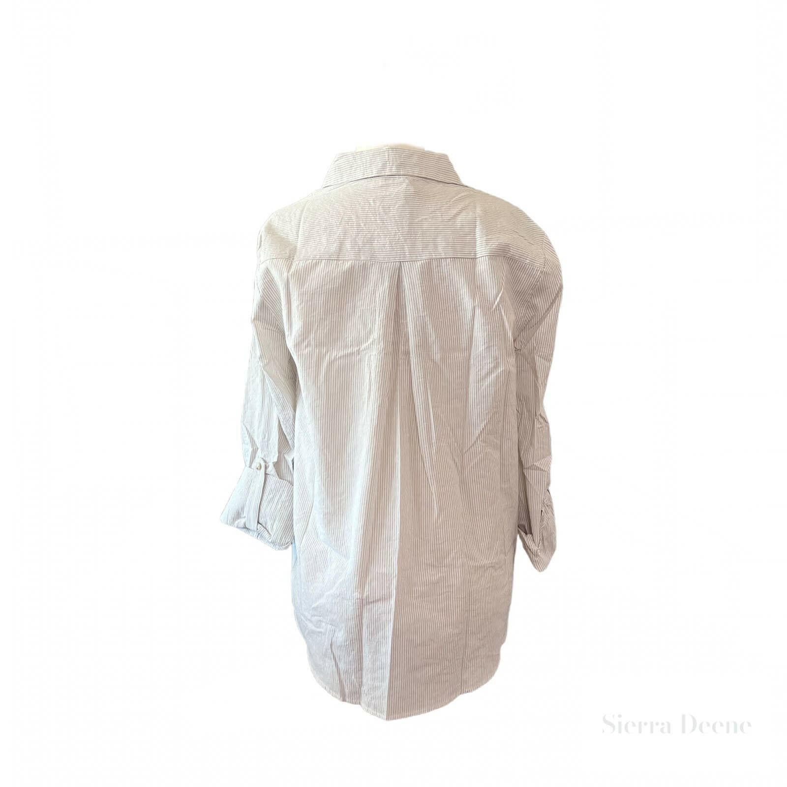 Star Embroidered Tie Front Striped Shirt for Women - Stylish Casual & Office Wear - Perfect for Work, Date Night & Everyday Outfits