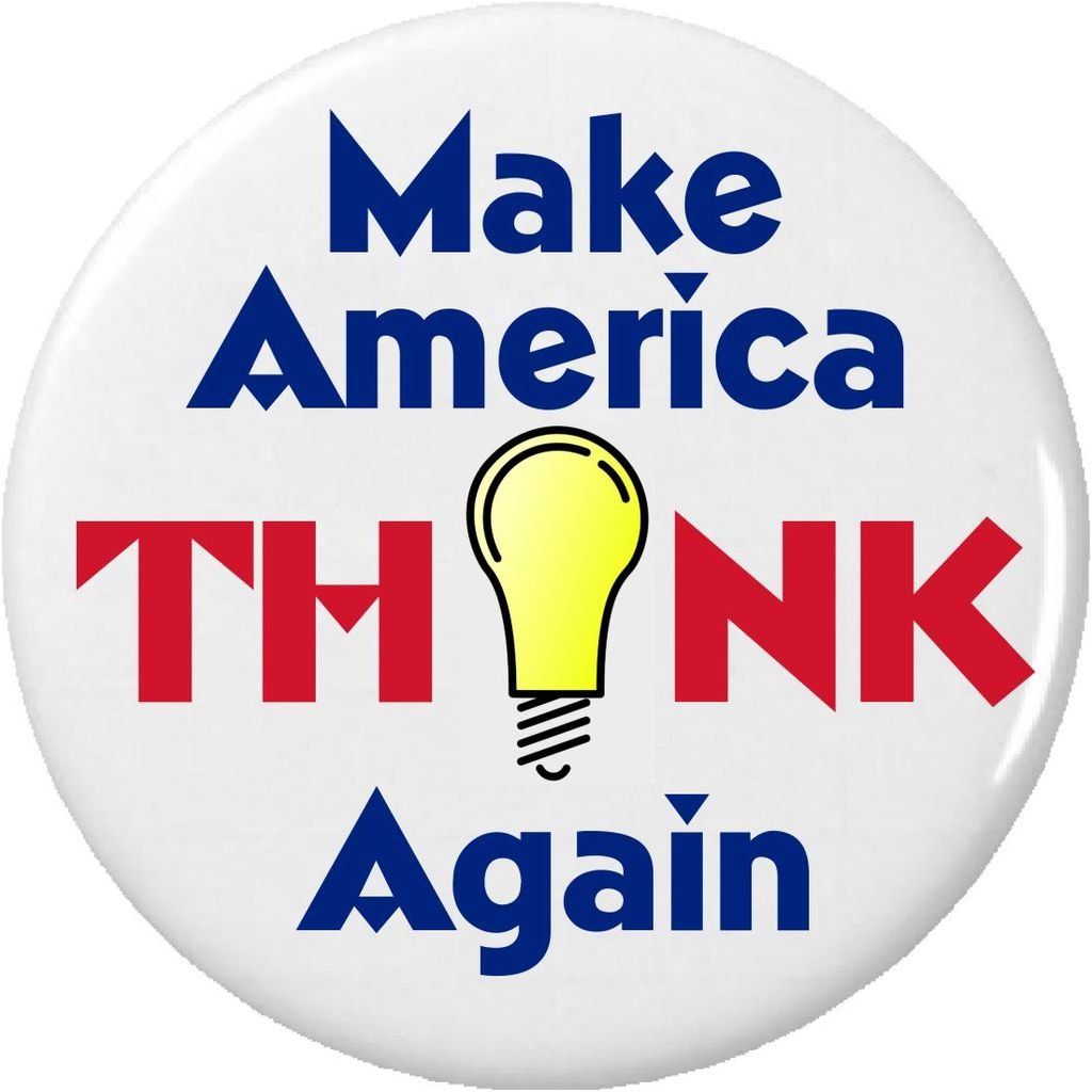 Make America Think Again 2.25 Inch Large Magnet - Patriotic Car Magnet, Bumper Sticker for Trucks, Cars, Laptops & Metal Surfaces - Perfect for Political Support, Elections & American Pride Decor