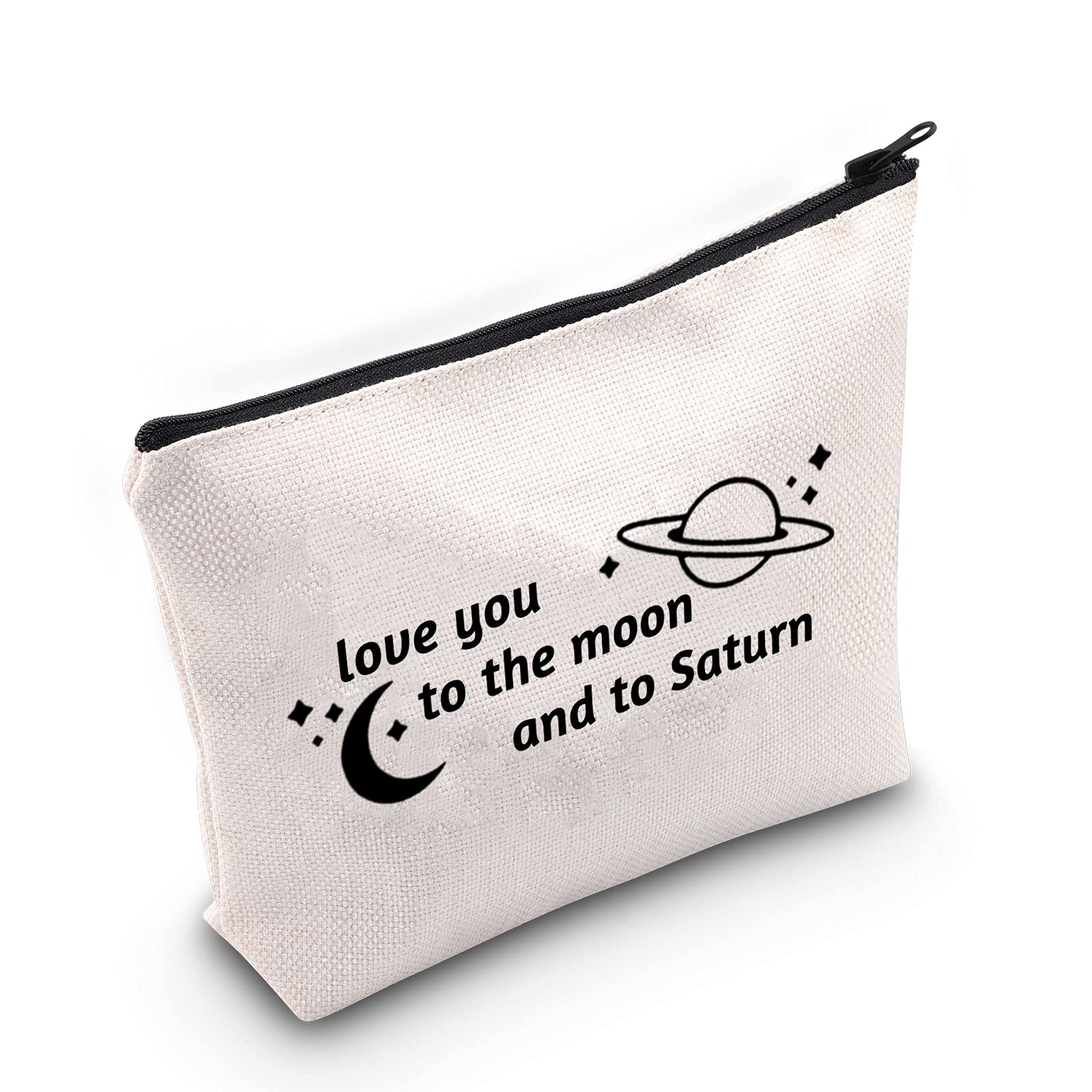 TOBGBE Singer Lyrics Inspired Makeup Bag - Unique Album Themed Gift for Music Fans (Moon & Saturn Design) - Perfect for Concerts, Travel & Daily Use