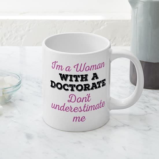 20 oz Ceramic Coffee Mega Mug for Women - Doctorate Themed - Perfect for Graduation Gifts, Office Use & Coffee Lovers