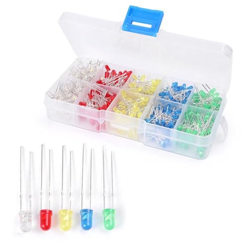 300pcs Led Emitting Diode Five Colors 3mm