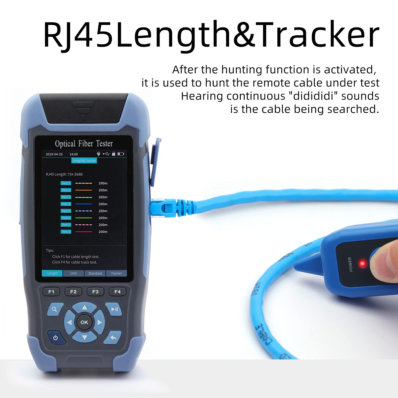 Professional 9-in-1 OTDR Fiber Optic Cable Tester with VFL, OLS, OPM & RJ45 Ethernet Testing - 900D-SC/FC UPC for Network Installation, Maintenance & Troubleshooting (Ideal for Telecom Engineers & Data Center Technicians)