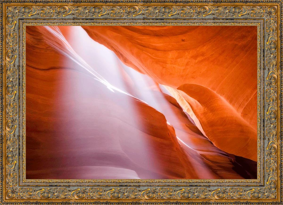 Stunning Antelope Canyon Light Shafts Photography - Natural Sunbeams in Slot Canyon - Perfect for Wall Art, Travel Inspiration & Desert Landscape Decor