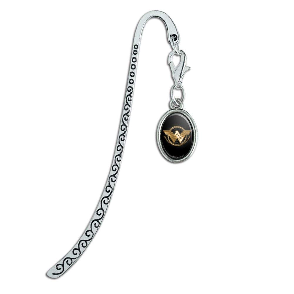 Wonder Woman Golden Lasso Logo Metal Bookmark - DC Comics Collectible Book Marker with Oval Charm - Perfect for Superhero Fans, Book Lovers & Gift Giving