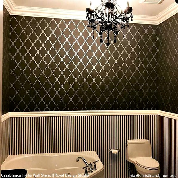 Casablanca Trellis Moroccan Stencil - Authentic Arabic Design for DIY Home Decor, Wall Painting, and Furniture Stenciling | Perfect for Boho, Moroccan, and Mediterranean Style Interiors