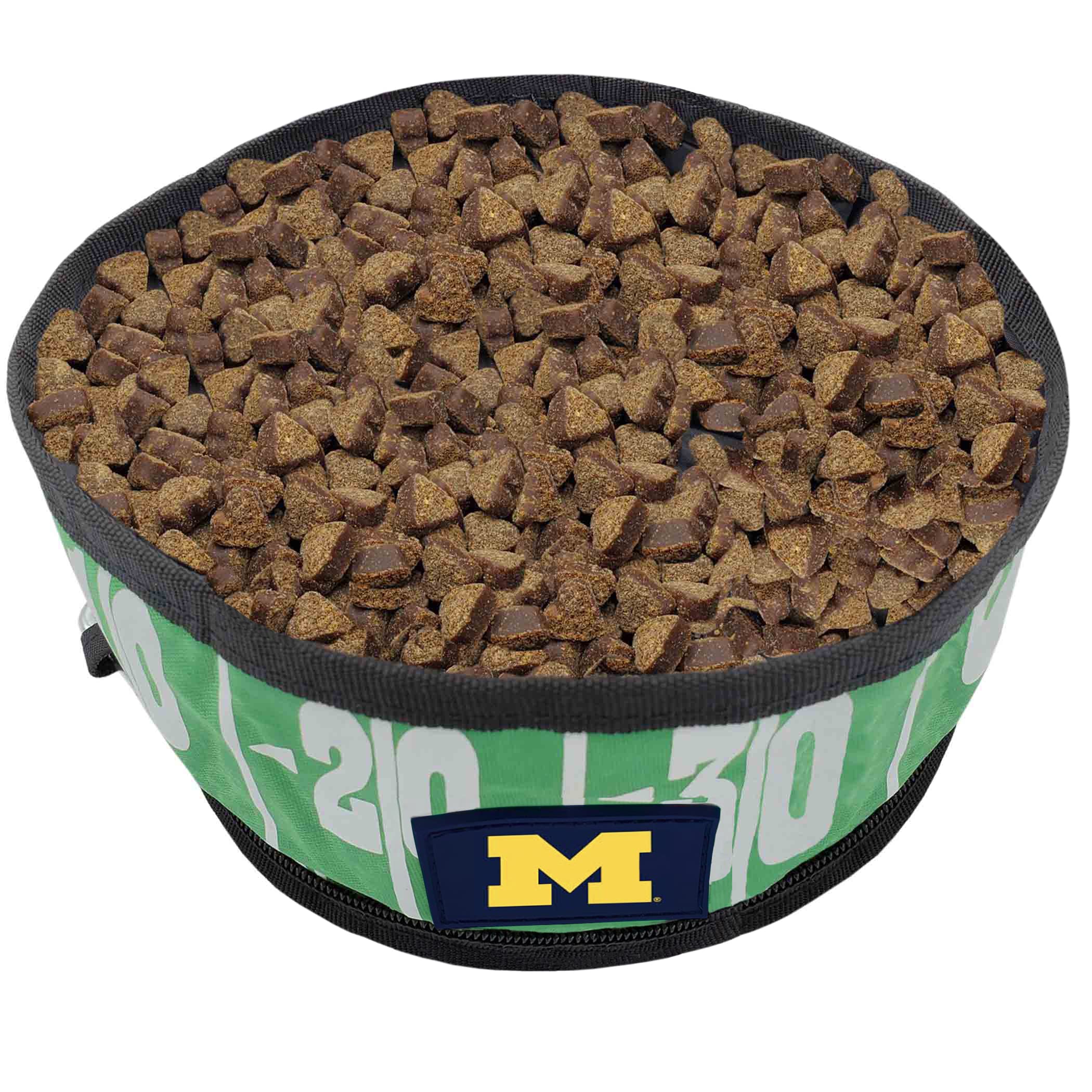 NCAA Michigan Wolverines Pet Travel Bowl Set - 2 Pack Collapsible Dog Food & Water Bowls, Portable & Lightweight Leak-Proof Design for Hiking, Camping, and Road Trips